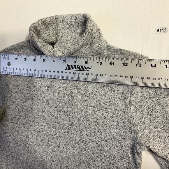 Zara Women Sweatshirt M Gray Long Sleeve Turtleneck Soft - Picture 7 of 8